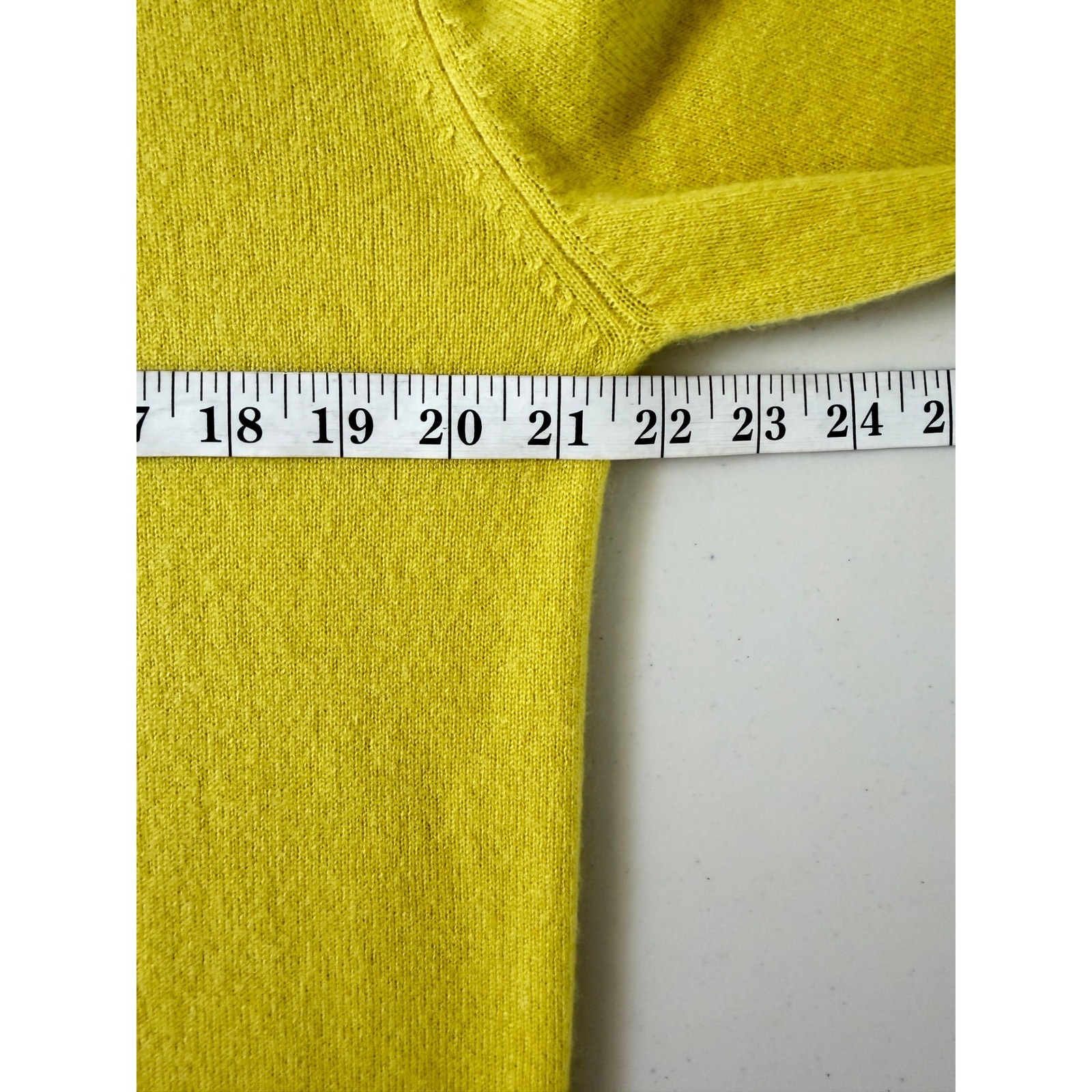 Nwot Asher Golf Mens Sero Cashmere Wool Blend Hoodie Yellow Citron Size M — image 7 of 8